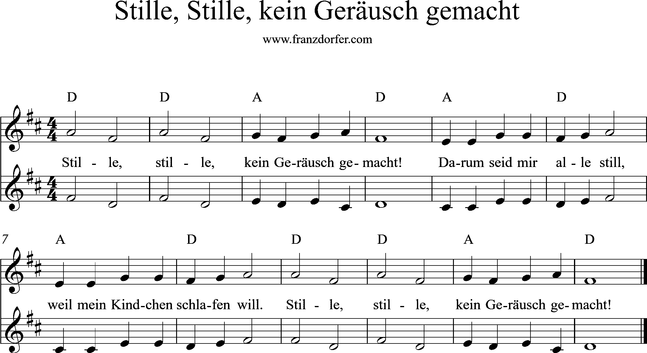 Geige, Violine, D-Dur, Stille kein Geräusch